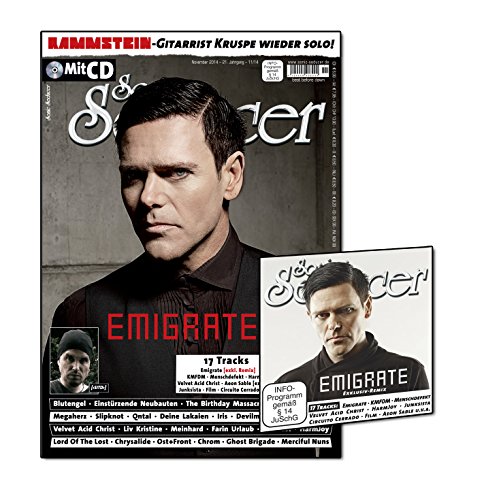 Sonic Seducer 11-2014 mit Emigrate-Titelstory + CD mit über 75 Min. Spielzeit und exkl. Vorab-Remix vom Album Silent So Long (Emigrate), Bands: Blutengel, KMFDM, Megaherz u.v.m. von Thomas Vogel Media