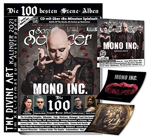 Sonic Seducer 12/2020 - 01/2021 Mono Inc. mit exkl. Remix & Sticker + Divine Art Kalender 2021 + Die 100 besten Szene-Alben + CD mit 3 St. Spielzeit, ... Lacrimosa + Tarja, CD mit 3 Stunden Spielzeit von Thomas Vogel Media / Sonic Seducer