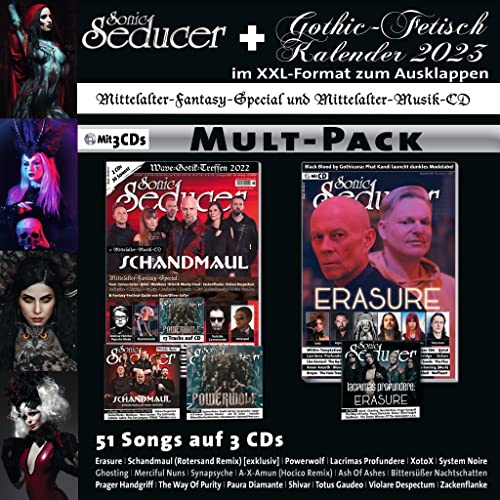 Sonic Seducer Multipack 01/23 (07-08/22+09/22) inkl. Gothic Fetisch Kalender 2023, 3CDs: Schandmaul, Depeche Mode, Rammstein, Erasure, Powerwolf, ... Lacrimosa, Lacrimas Profundere, Behemoth uvm. Sonic Seducer Multipack 01/23 (07-08/22+09/22) inkl. Gothic Fetisch Kalender 2023, 3CDs: Schandmaul, Depeche Mode, Rammstein, Erasure, Powerwolf, ... Lacrimosa, Lacrimas Profundere, Behemoth uvm.