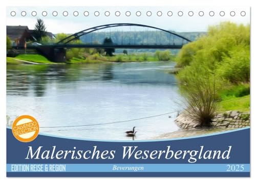 Malerisches Weserbergland - Beverungen (Tischkalender 2025 DIN A5 quer), CALVENDO Monatskalender von CALVENDO