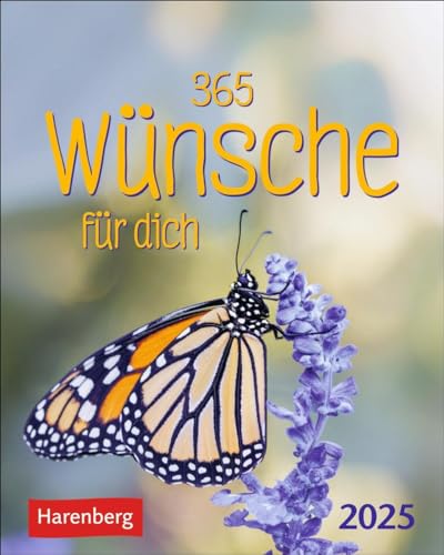 365 Wünsche für dich Mini-Geschenkkalender 2025: Ein kleiner Kalender mit vielen guten Wünschen! Mini-Jahreskalender mit täglichen positiven Gedanken (Mini-Geschenkkalender Harenberg) von Harenberg