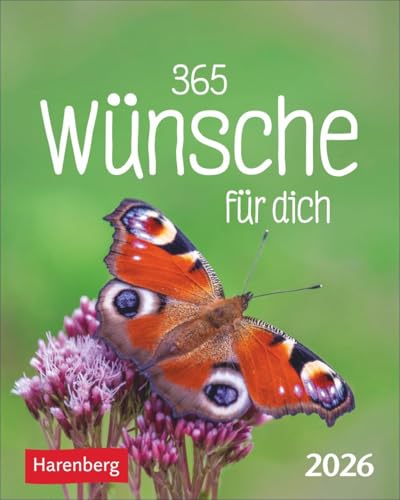 365 Wünsche für dich Mini-Geschenkkalender 2026: Ein kleiner Kalender mit vielen guten Wünschen! Mini-Jahreskalender mit täglichen positiven Gedanken (Mini-Geschenkkalender Harenberg) von Harenberg