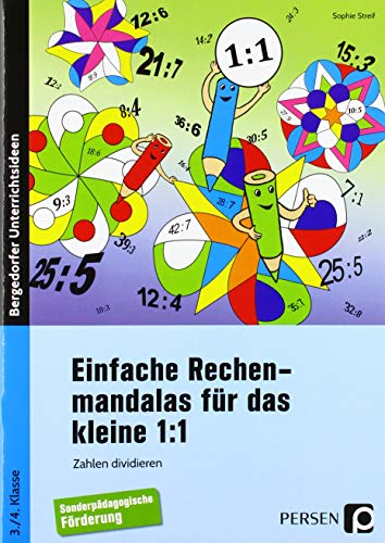 Einfache Rechenmandalas für das kleine 1:1: Zahlen dividieren (3. und 4. Klasse)