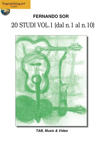 Fernando Sor: 20 Studi Vol. 1 (dal n. 1 al n. 10): Video on Line (Italiano, English, Français, Español, Deutsch) (Classica)