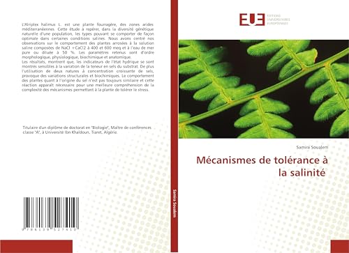Mécanismes de tolérance à la salinité von Éditions universitaires européennes