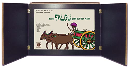 Bauer Falgu geht auf den Markt (Kamishibai-Bildtafeln in DIN A3): (Mehrsprachig: Deutsch, Französisch, Ägyptisch-Arabisch, Hausa, Hindi u. Paschto) von Folat
