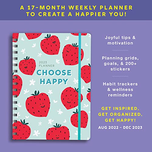2023 Choose Happy Planner: 17-Month Weekly Happiness Organizer with Inspirational Stickers (Thru December 2023) (Inspire Instant Happiness Calendars & Gifts) von Sourcebooks Explore