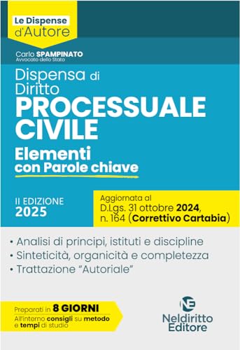 Dispensa di Procedura Civile. Aggiornata al Decreto Correttivo Cartabia D.Lgs. 31 ottobre 2024, n. 164 (Dispense d'autore) von Neldiritto Editore
