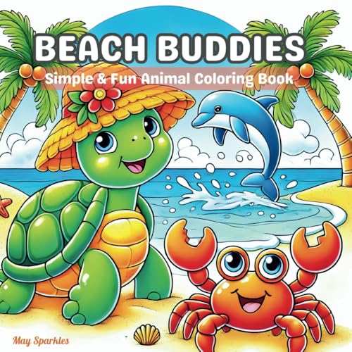 Beach Buddies: Simple & Fun Animal Coloring Book von Independently published