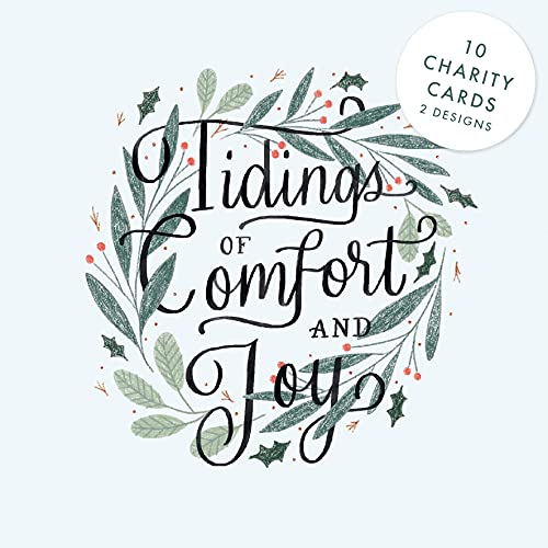 Floral Foliage 10-Pack Christmas Cards: Joy to the World and Tidings of Comfort and Joy (SPCK Christmas Cards)