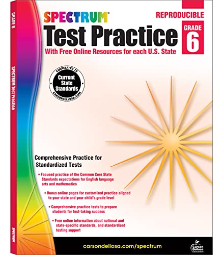 Spectrum Test Practice, Grade 6: With Free Online Resources for Each U.s. State Spectrum Test Practice, Grade 6: With Free Online Resources for Each U.s. State
