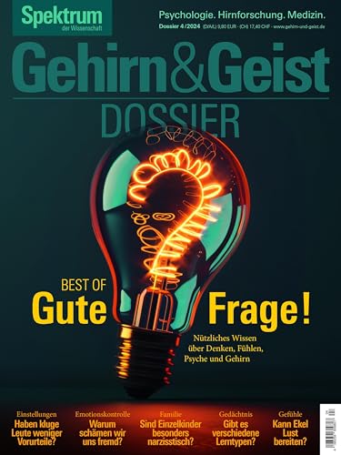 Gehirn&Geist Dossier 4/2024 - Best of Gute Frage!: Nützliches Wissen über Denken, Fühlen, Psyche und Gehirn Gehirn&Geist Dossier 4/2024 - Best of Gute Frage!: Nützliches Wissen über Denken, Fühlen, Psyche und Gehirn von Spektrum D. Wissenschaft