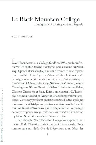 Le Black Mountain College: Enseignement Artistique et Avant-Garde. Par Alan Speller von EXHIBITIONS