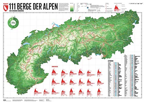 111 Alpenberge: und 20 besondere Wanderwege von Marmota Maps