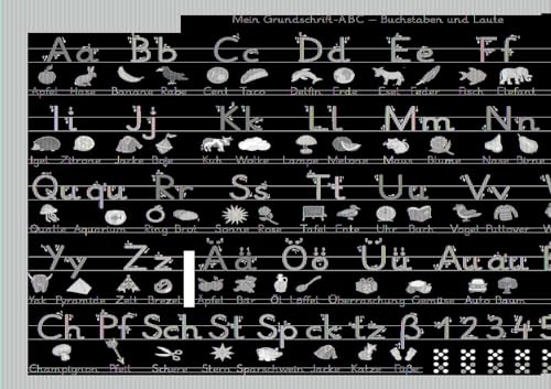 Fragenbär-Mini-Lernposter: Mein Grundschrift ABC – Buchstaben und Laute, S 45 x 32 cm: stabiler Karton, folienbeschichtet, abwischbar (Lerne mehr mit Fragenbär)