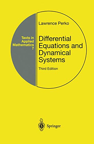Differential Equations and Dynamical Systems (Texts in Applied Mathematics, 7, Band 7)