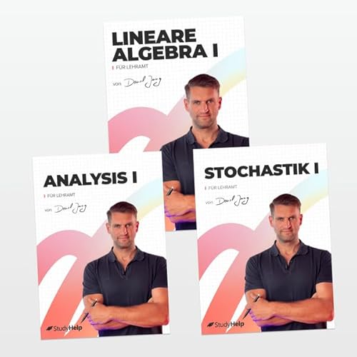 Mathe für Lehramt - Lernhefte Set - mit Lernvideos von Daniel Jung: inkl. Aufgaben und ausführlichen Musterlösungen