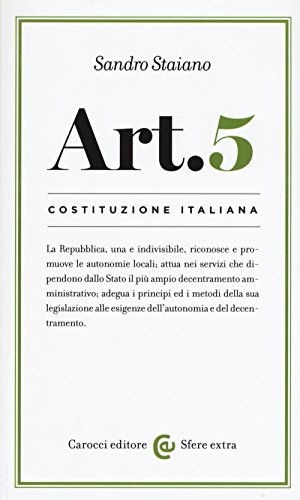 Costituzione italiana: articolo 5 (Sfere extra)