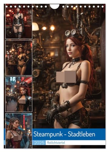 Steampunk - Stadtleben - Rotlichtviertel (Wandkalender 2025 DIN A4 hoch), CALVENDO Monatskalender von CALVENDO