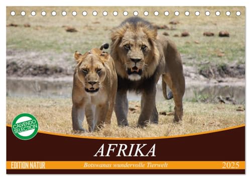 Afrika. Botswanas wundervolle Tierwelt (Tischkalender 2025 DIN A5 quer), CALVENDO Monatskalender von CALVENDO