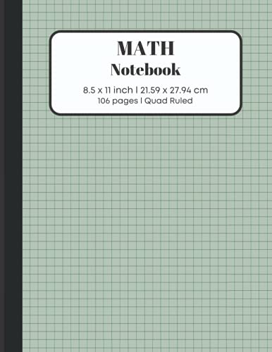 Math Notebook: Graph Paper Notebook for Math and Science | Quad Ruled Graphing Paper Notebook (Gifts for Math Lovers, Band 18)