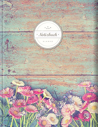 Blanko Notizbuch (©Star, A4, 156 Seiten, Softcover) || Mit Register + Seitenzahlen || Leeres Notizbuch zum Selbstgestalten, Zeichenbuch, Skizzenbuch, Blankobuch, Malbuch „Vintage Flowers“ von CREATESPACE