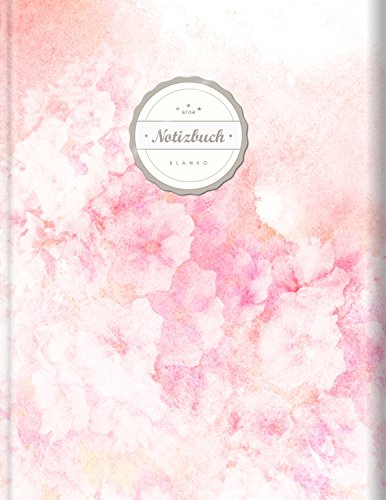 Blanko Notizbuch (©Star, A4, 156 Seiten, Softcover) || Mit Register + Seitenzahlen || Leeres Notizbuch zum Selbstgestalten, Zeichenbuch, Skizzenbuch, Tagebuch, Blankobuch, „Rosa Aquarell“ von StarTec