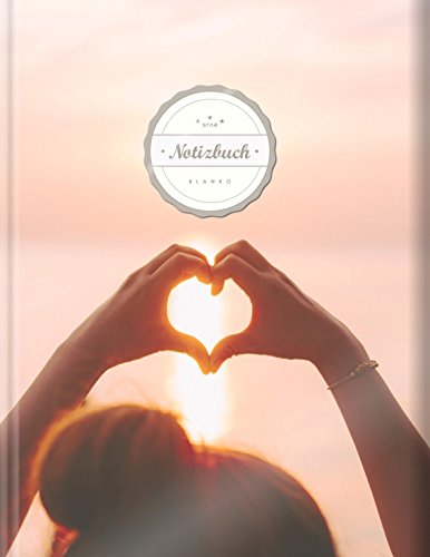 Blanko Notizbuch (©Star, A4, 156 Seiten, Softcover) || Mit Register + Seitenzahlen || Leeres Notizheft zum Selbstgestalten, Zeichenbuch, Skizzenbuch, Blankobuch, Malbuch „Herzklopfen“ von CREATESPACE