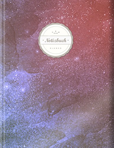 Blanko Notizbuch (©Star, A4, 156 Seiten, Softcover) || Mit Register + Seitenzahlen || Leeres Notizheft zum Selbstgestalten, Zeichenbuch, Skizzenbuch, Blankobuch, Malbuch „Weltall“ von CREATESPACE