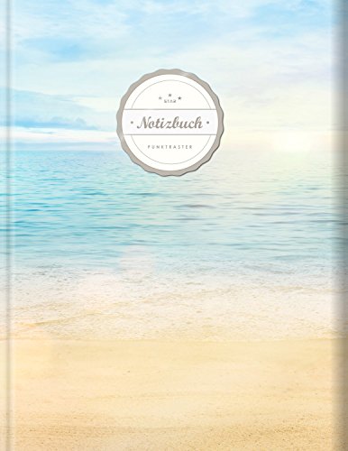 Punktraster Notizbuch (©Star, A4, 156 Seiten, Softcover) || Dickes Notizbuch mit Register + Robuster Einband || Bullet Journal, Handlettering, Skizzenbuch, Zeichenbuch, Tagebuch, "Strandmotiv"