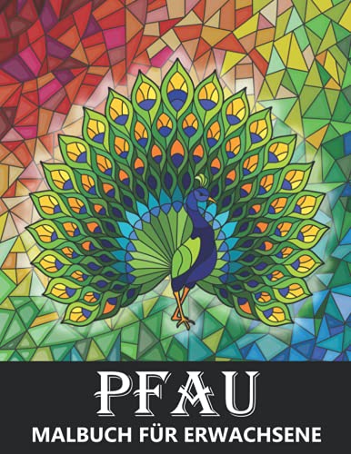 Pfau Malbuch für Erwachsene: Zentangle Birds Designs für Stressabbau und Entspannung - Ausmalbuch für Kinder und Erwachsene