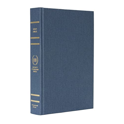 Holy Bible: Legacy Standard Bible, Single Column Text Only Edition - Blue Linen