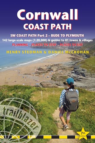 Cornwall Coast Path: British Walking Guide: SW Coast Path Part 2 - Bude to Plymouth Includes 142 Large-Scale Walking Maps (1:20,000) & Guides to 81 ... British Walking Guides: SW Coast Path) von Jonglez Publishing