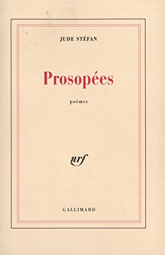 Prosopées: Poèmes