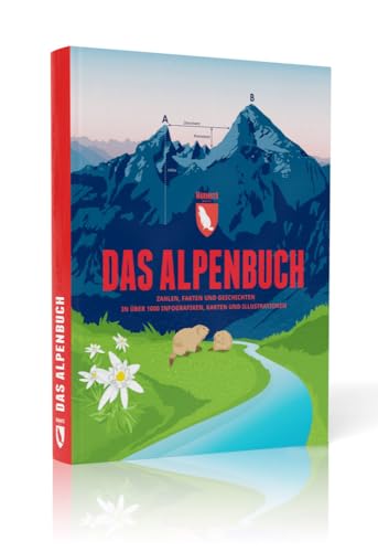Das Alpenbuch: Zahlen, Fakten und Geschichten in über 1000 Infografiken, Karten und Illustrationen von Marmota Maps