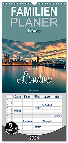 Familienplaner 2024 - Weltmetropole London mit 5 Spalten (Wandkalender, 21 cm x 45 cm) CALVENDO