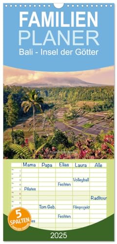 Familienplaner 2025 - Bali - Insel der Götter mit 5 Spalten (Wandkalender, 21 cm x 45 cm), CALVENDO von CALVENDO