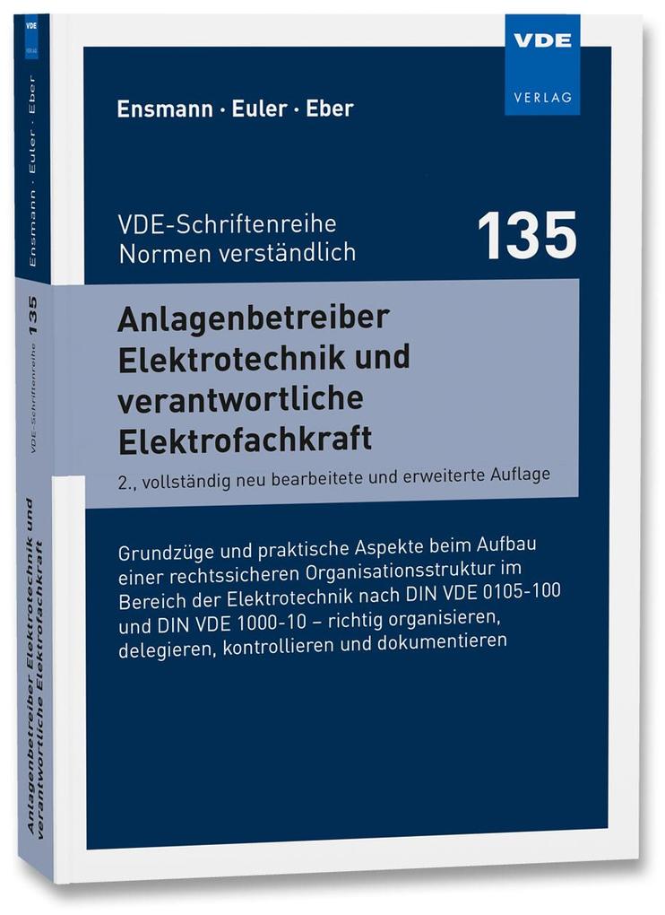 Anlagenbetreiber Elektrotechnik und verantwortliche Elektrofachkraft von Vde Verlag GmbH