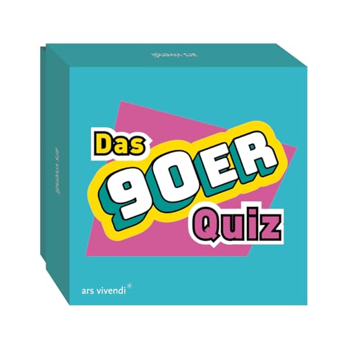 90er-Jahre Quiz – Retro-Fragespiel mit 66 Karten über Popkultur, Technik, Geschichte & Trends der 90er | Lustiges Gesellschaftsspiel für Erwachsene vom ars vivendi Verlag 90er-Jahre Quiz – Retro-Fragespiel mit 66 Karten über Popkultur, Technik, Geschichte & Trends der 90er | Lustiges Gesellschaftsspiel für Erwachsene vom ars vivendi Verlag