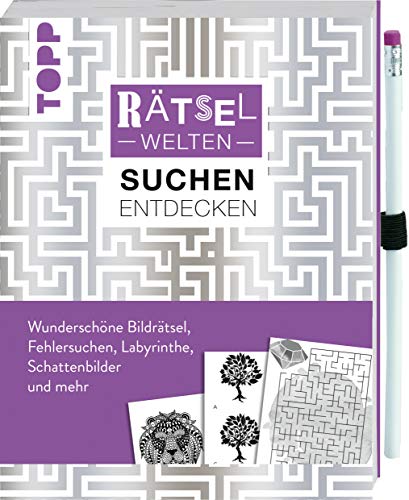 Rätselwelten – Rätseln, Suchen & Entdecken: Wunderschöne Bildrätsel, Fehlersuchen, Labyrinthe, Schattenbilder und mehr: Inkl. farbig passendem Stift zum direkt Losrätseln