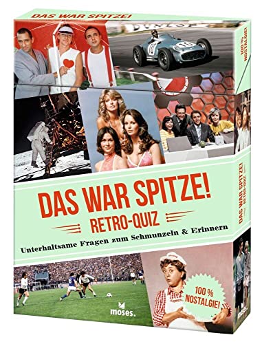 moses. Das war spitze! Retro Quiz l Nostalgie Gesellschaftspiel für Erwachsene l 50 XXL Quizkarten mit unterhaltsamen Quiz Fragen zum Schmunzeln und ... Fragen zum Schmunzeln & Erinnern