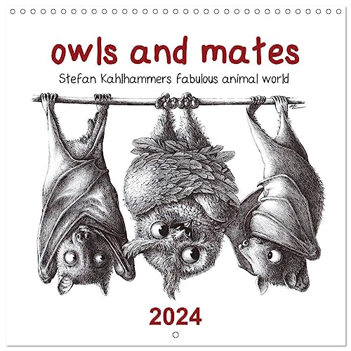 owls and mates 2024 (Wandkalender 2024 30x30 cm 30x60 cm geöffnet) CALVENDO Broschürenkalender mit Monatskalendarium zum Eintragen