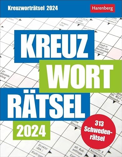 Kreuzworträtsel Tagesabreißkalender 2024. Tischkalender mit täglichem Rätselspaß. Kalender zum Aufstellen für alle Kreuzworträtsel-Liebhaber