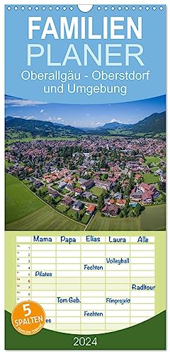 Familienplaner 2024 - Oberallgäu - Oberstdorf und Umgebung mit 5 Spalten (Wandkalender, 21 cm x 45 cm) CALVENDO