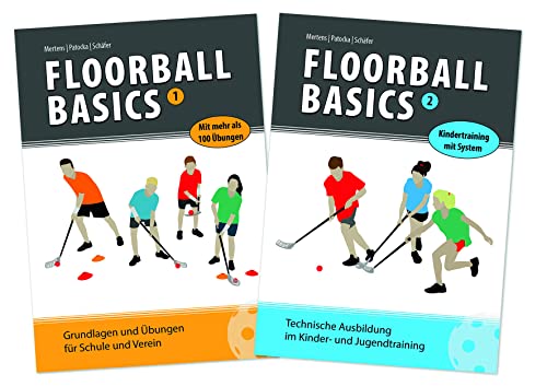 Floorball Basics 1+2 Doppelpack - Floorball und Unihockey Training für Schule und Verein, in deutscher Sprache
