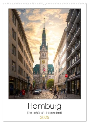 Hamburg - Die schönste Hafenstadt (Wandkalender 2025 DIN A2 hoch), CALVENDO Monatskalender