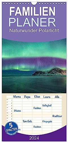 Familienplaner 2024 - Naturwunder Polarlicht mit 5 Spalten (Wandkalender, 21 cm x 45 cm) CALVENDO