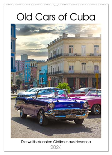 Old Cars of Cuba (Wandkalender 2024 DIN A2 hoch), CALVENDO Monatskalender