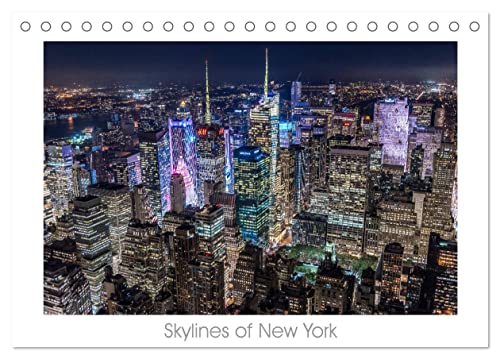 Skylines of New York (Tischkalender 2024 DIN A5 quer), CALVENDO Monatskalender von CALVENDO