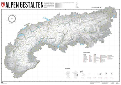 Alpen Gestalten - 100 x 70 cm: Gestalte deine persönlichen Alpenkarte